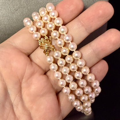 Tiffany & Co Akoya Pearl Signature X Necklace 16" 7.16 mm Estate Certified $13,975 502911