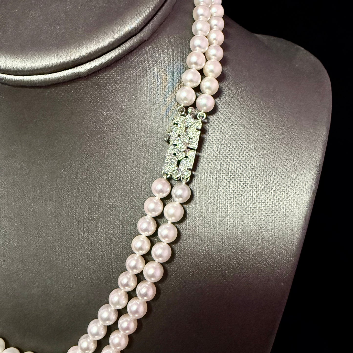 Akoya Pearl Diamond Necklace 17" 6.09 mm 14k Gold Estate Certified $6,450 502912