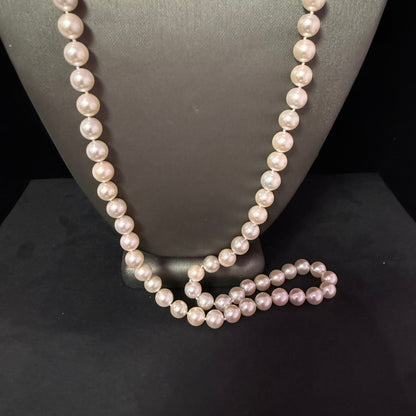 Mikimoto Akoya Pearl Necklace 33.5" 9 mm 18k Gold Estate Certified $19,410 M19410