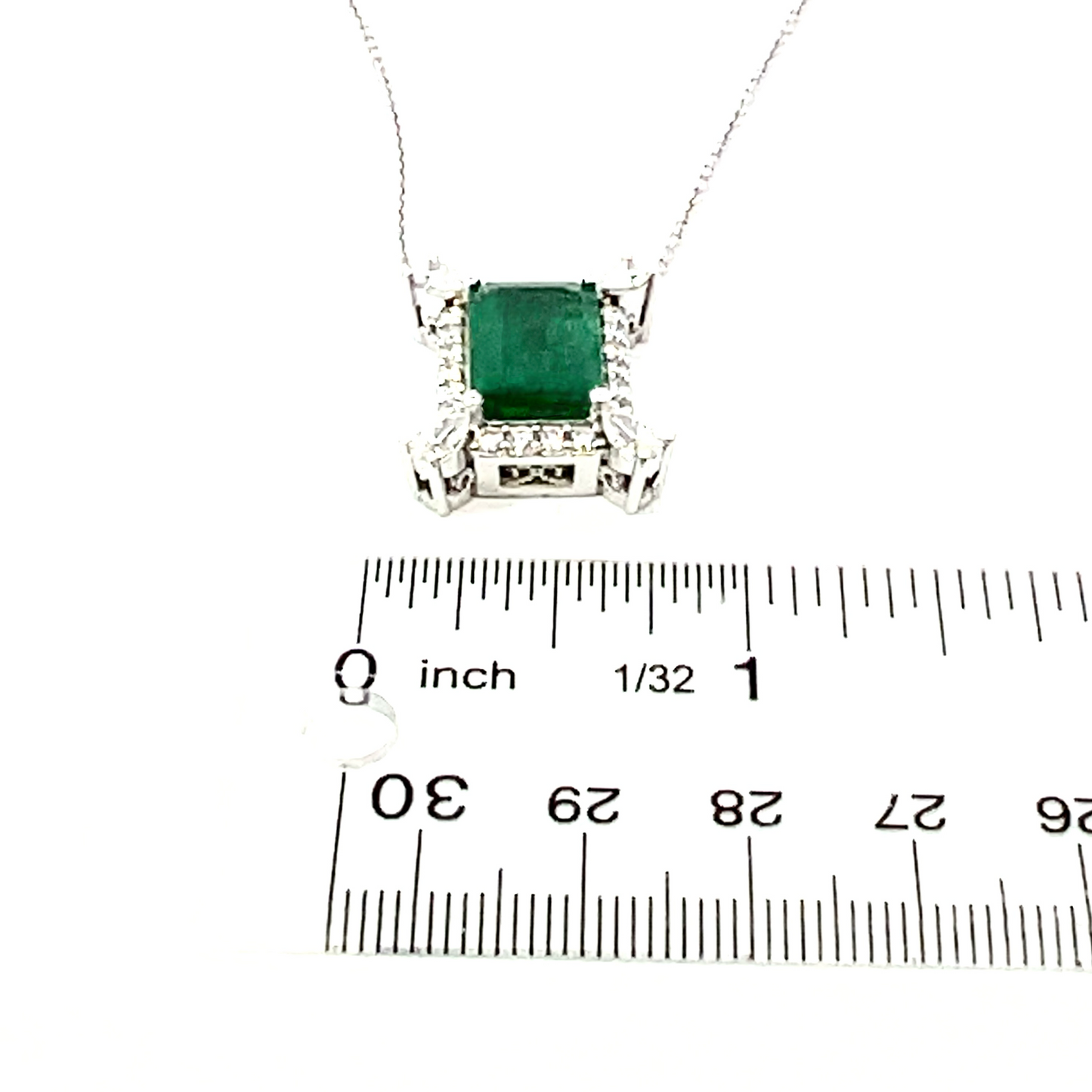 Natural Emerald Diamond Necklace 18" 14k Gold 6.04 TCW Certified $14,950 310645