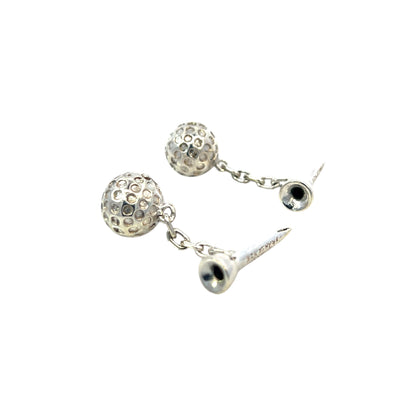 Tiffany & Co Estate Golf Ball Cufflinks Sterling Silver 15.39 Grams TIF777