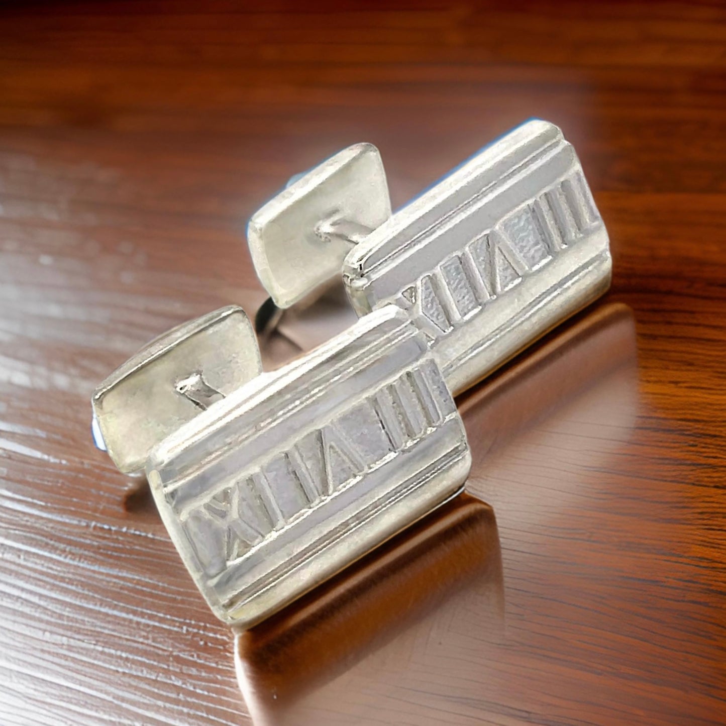 Tiffany & Co Estate "Atlas" Cufflinks Sterling Silver 9.43 Grams TIF779