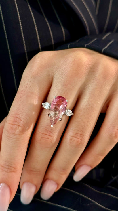 Natural Tourmaline Sapphire Ring Size 6.5 14k Gold 6.45 TCW Certified $5,950 508590
