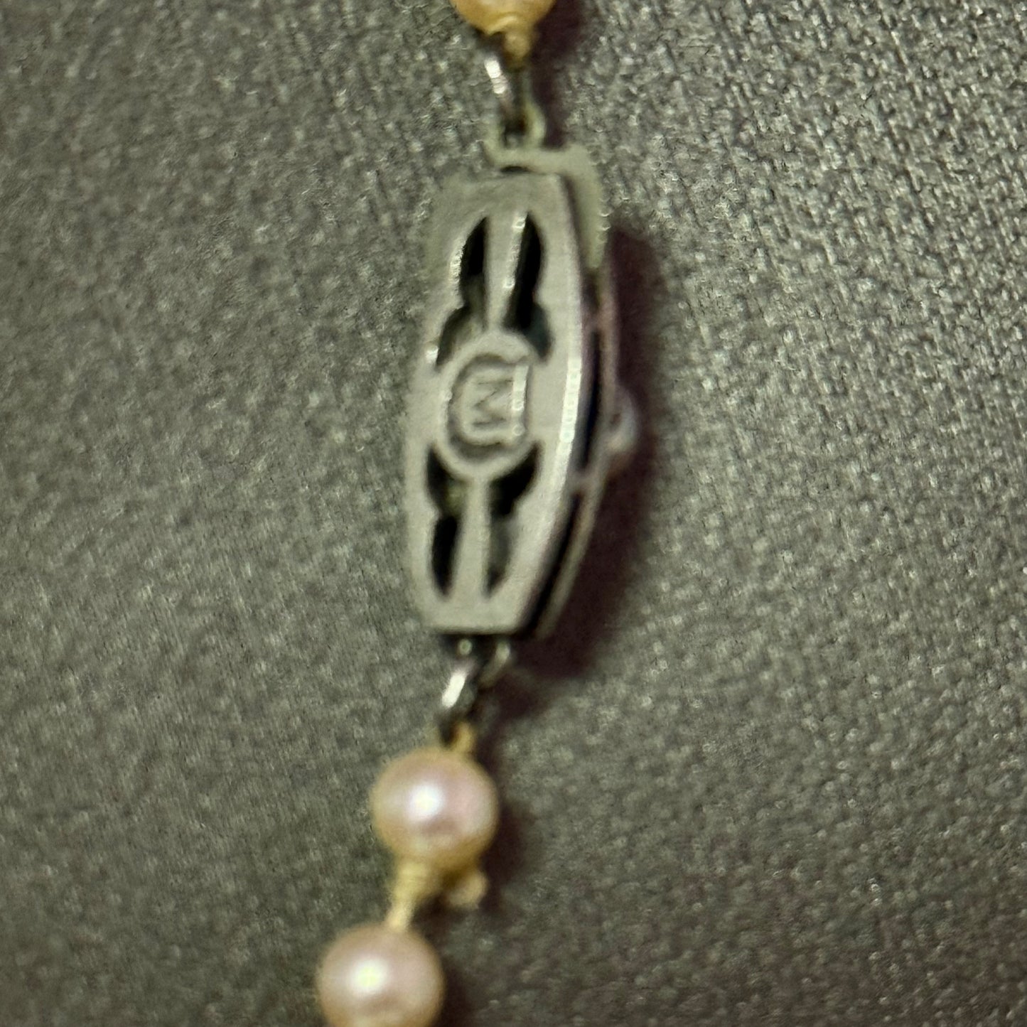 Mikimoto Akoya Pearl Necklace 17.5" 8.27 mm Silver Clasp Estate M450