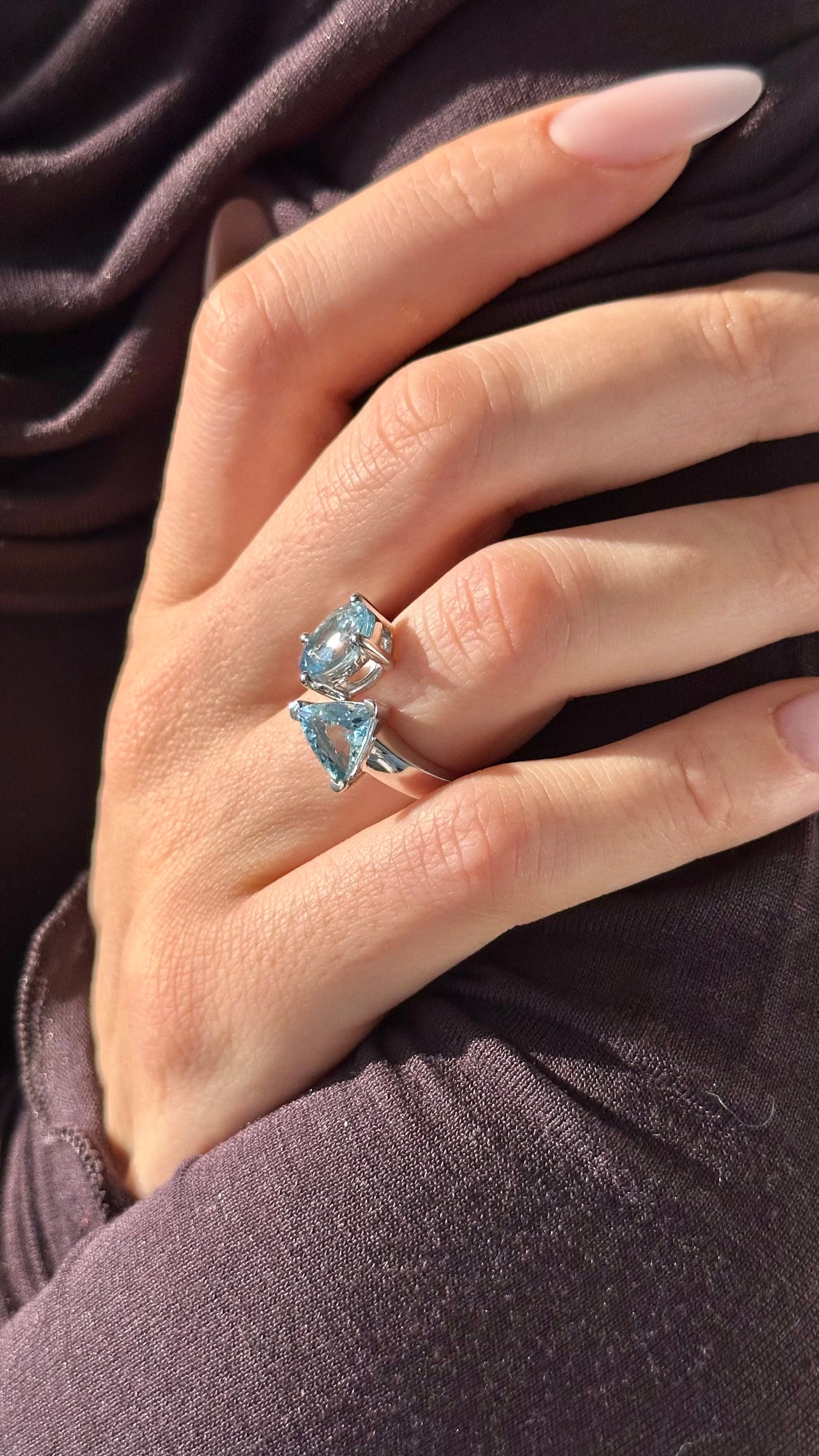 Natural Aquamarine Ring Size 6.5 14k Gold 3.77 TCW Certified $4,950 508788