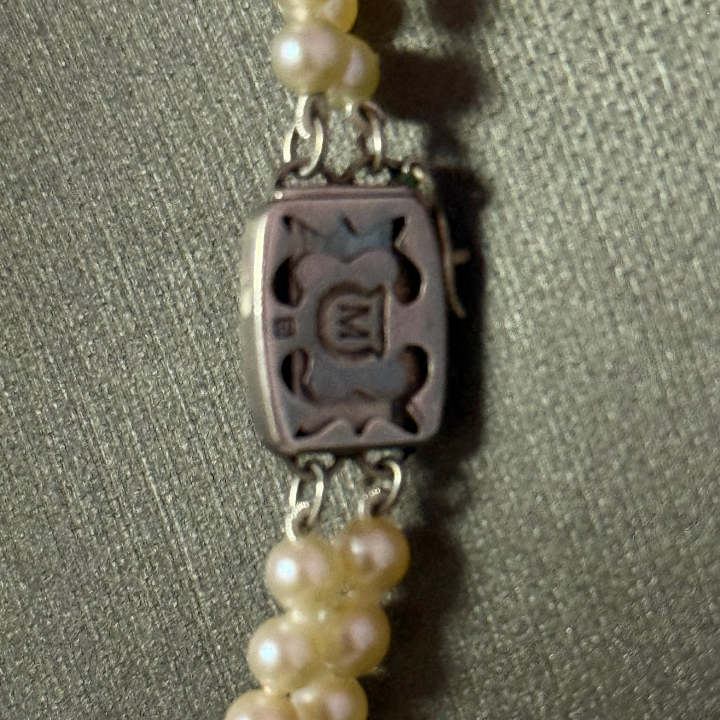 Mikimoto Akoya Pearl Necklace 17" 7.25 mm Silver Clasp Estate M451