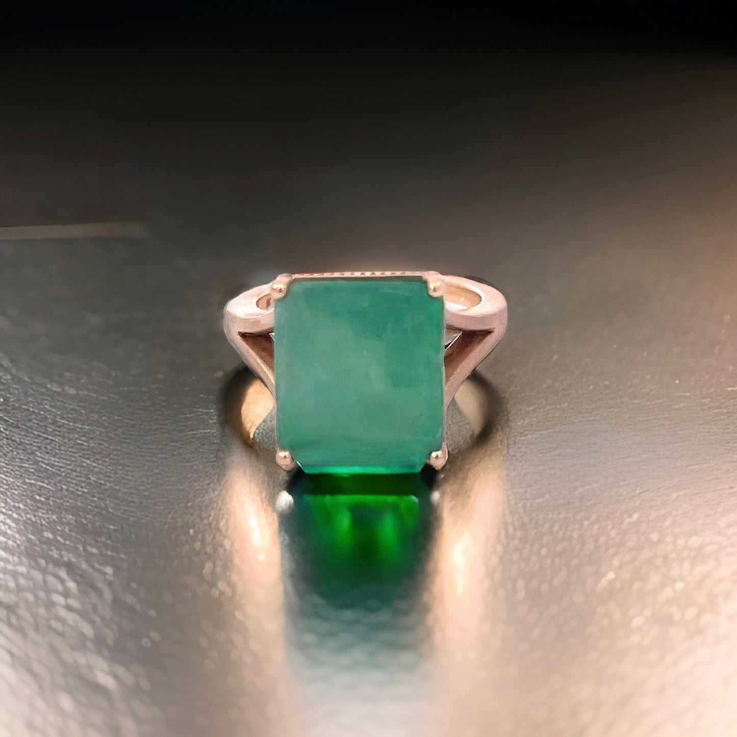 Natural Solitaire Emerald Ring 6.5 14k Yellow Gold 6.62 TCW Certified $4,950 310550