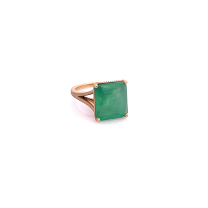 Natural Solitaire Emerald Ring 6.5 14k Yellow Gold 6.62 TCW Certified $4,950 310550