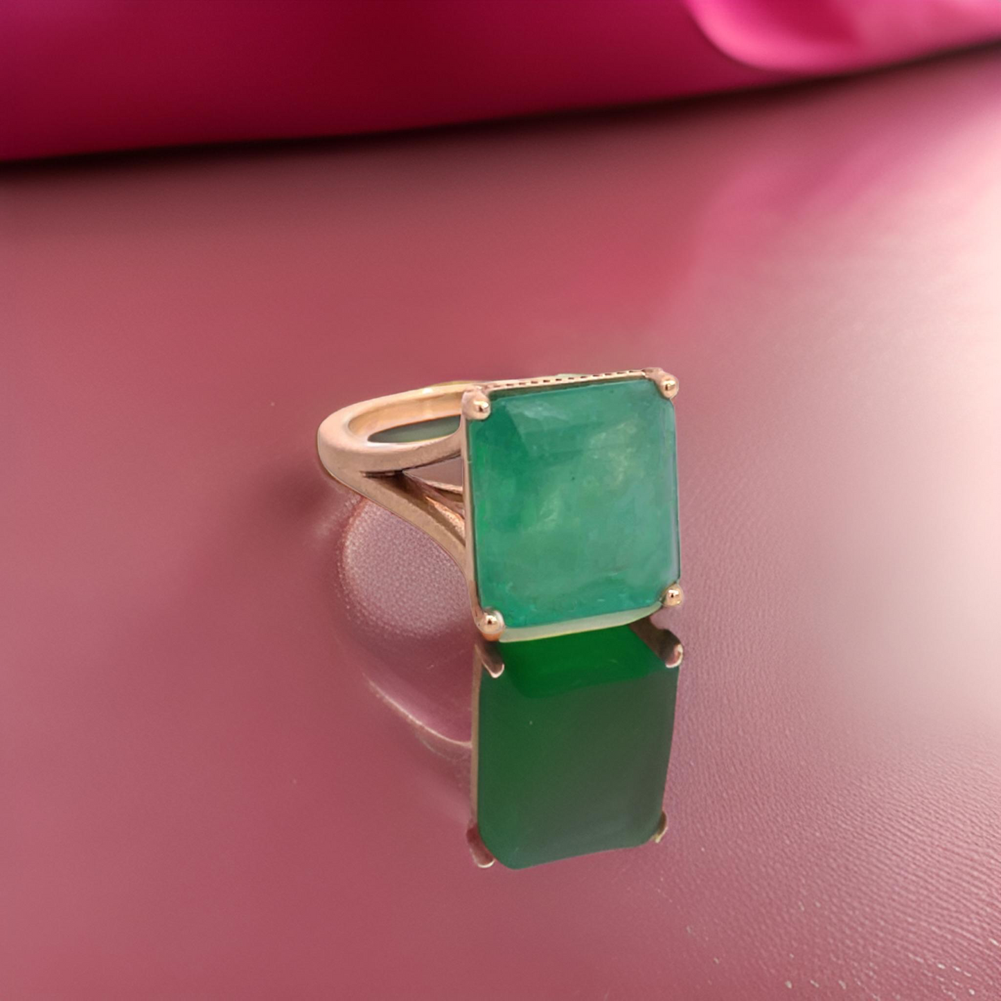 Natural Solitaire Emerald Ring 6.5 14k Yellow Gold 6.62 TCW Certified $4,950 310550