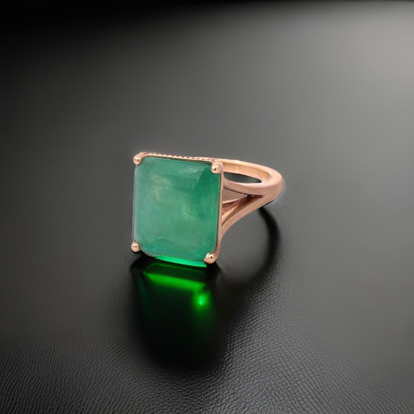 Natural Solitaire Emerald Ring 6.5 14k Yellow Gold 6.62 TCW Certified $4,950 310550