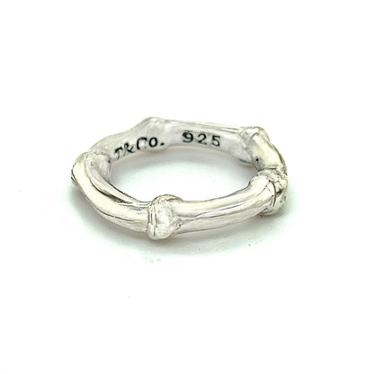 Tiffany & Co Estate Bamboo Ring Size 5 Sterling Silver 4.6 Grams TIF860