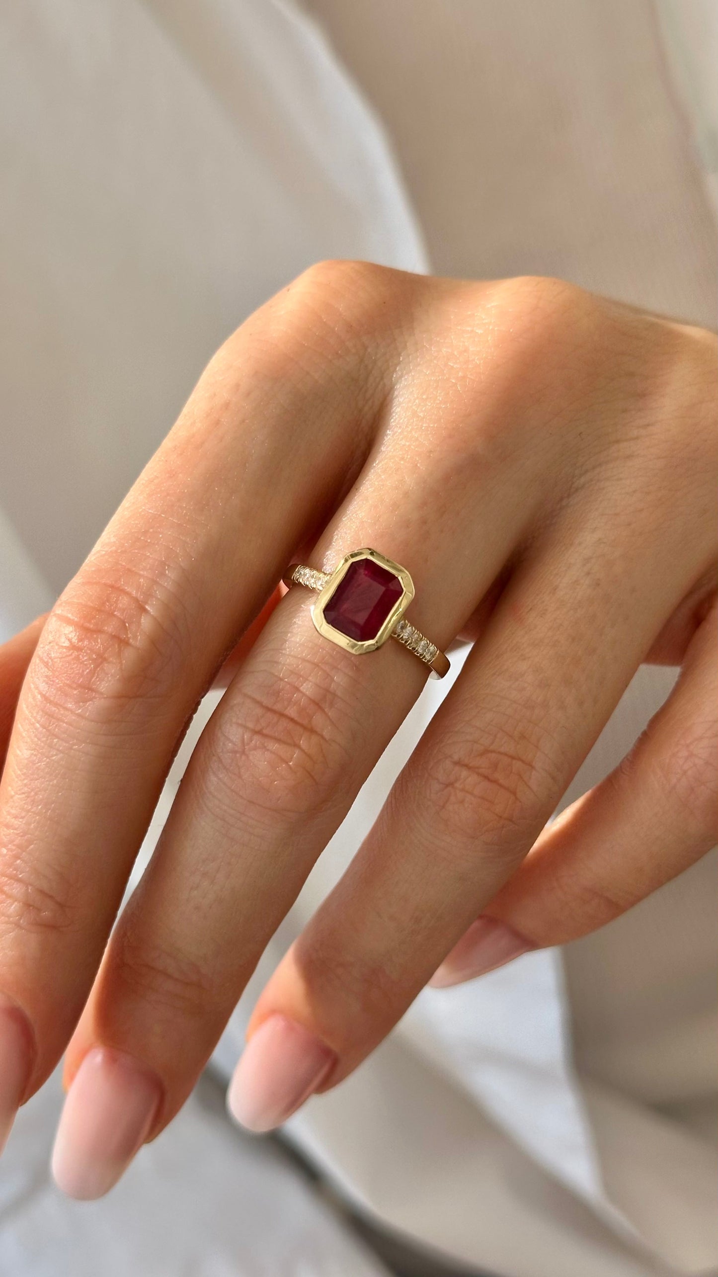 Natural Ruby Diamond Ring Size 6.5 14k Yellow Gold 1.53 TCW Certified $4,950 508584