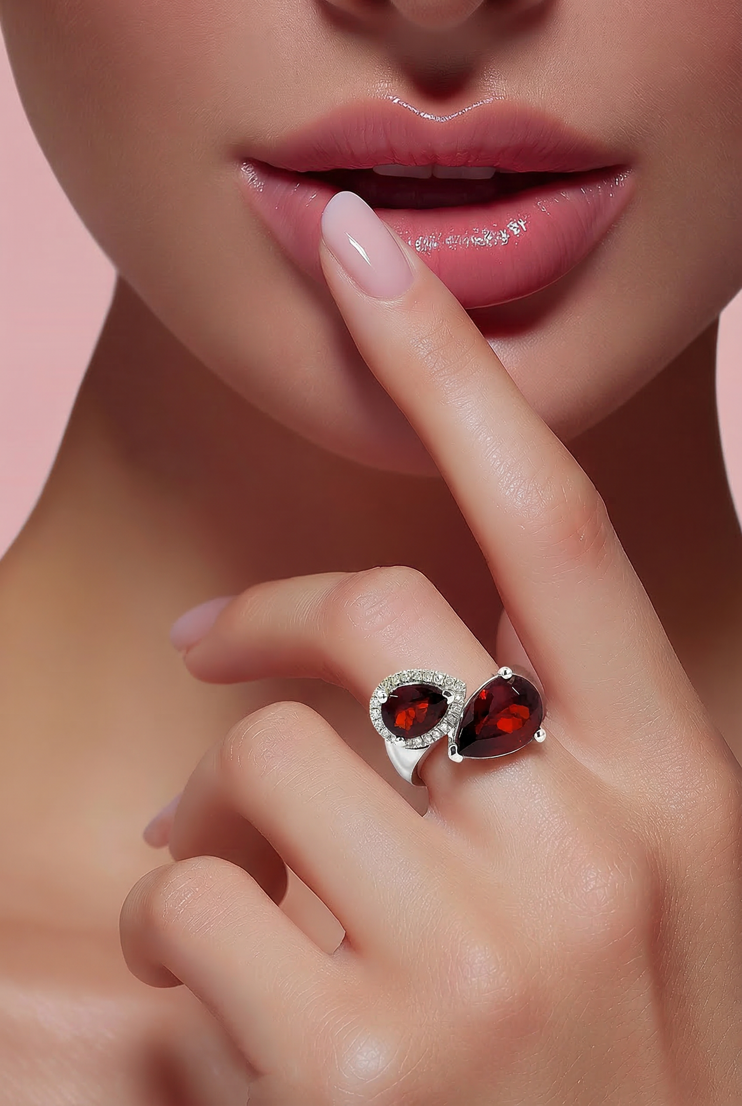 Natural Garnet Diamond Ring Size 6.5 14k Gold 8.34 TCW Certified $5,950 601213