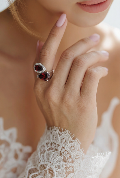 Natural Garnet Diamond Ring Size 6.5 14k Gold 8.34 TCW Certified $5,950 601213