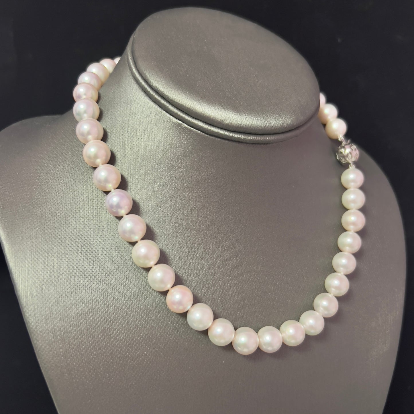 Akoya Pearl Diamond Necklace 16" 18k Gold 10 mm Certified $8,400 410295