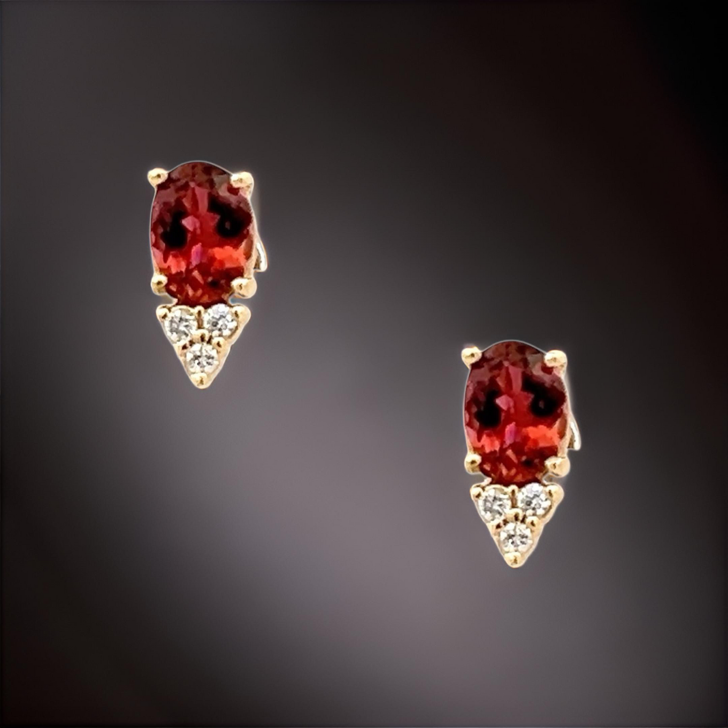 Natural Tourmaline Diamond Earrings 14k Gold 1.87 TCW Certified $2,950 210761