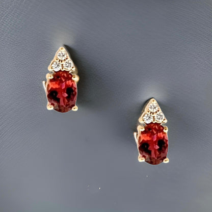 Natural Tourmaline Diamond Earrings 14k Gold 1.87 TCW Certified $2,950 210761