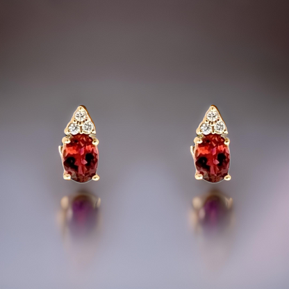 Natural Tourmaline Diamond Earrings 14k Gold 1.87 TCW Certified $2,950 210761