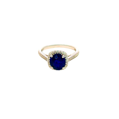 Natural Sapphire Diamond Ring 14k White Gold 2.43 TCW Certified $4,975 311699