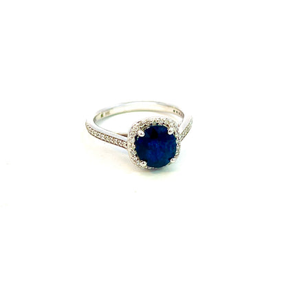 Natural Sapphire Diamond Ring 14k White Gold 2.43 TCW Certified $4,975 311699