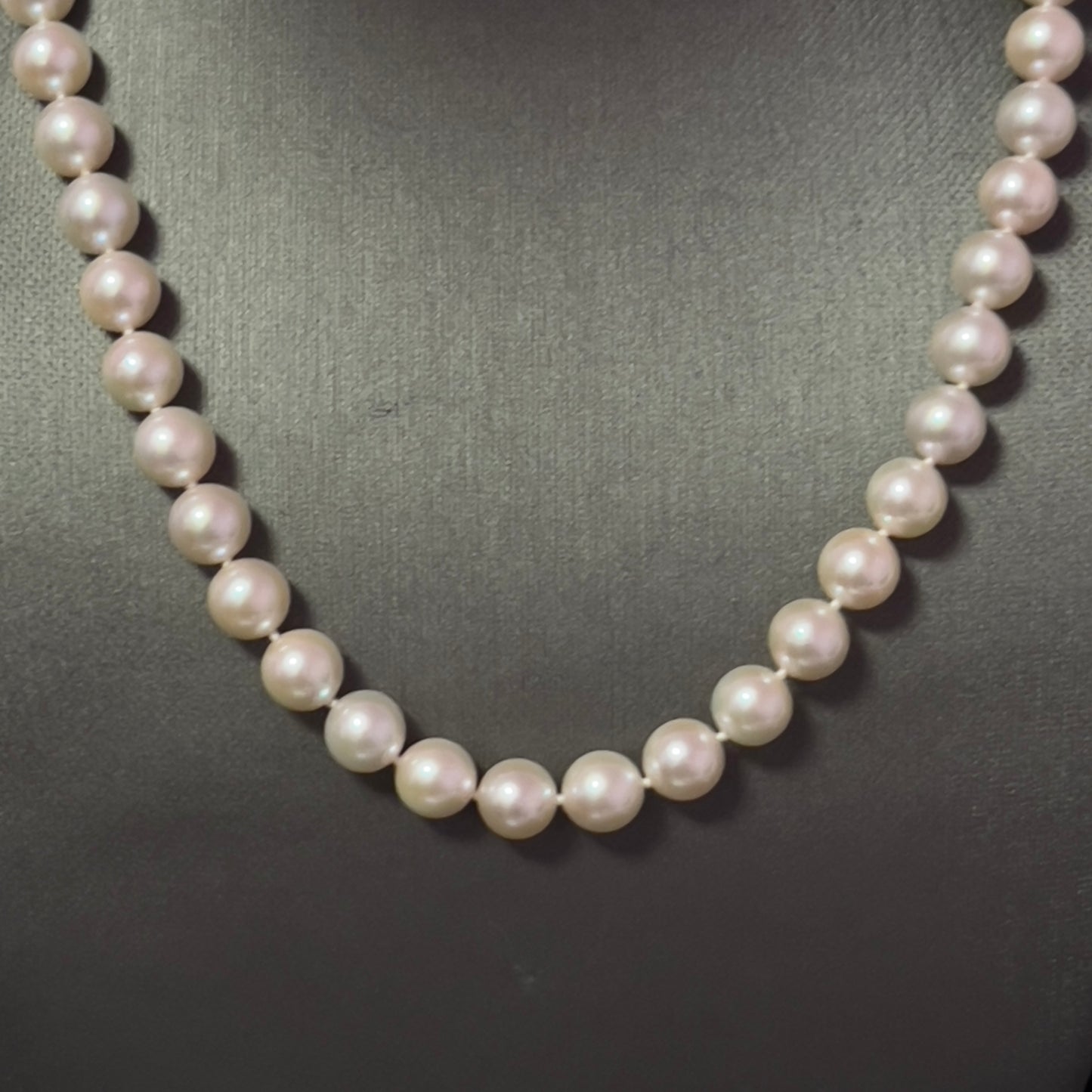 Mikimoto Estate Akoya Pearl Necklace 18" 18k Gold 8.5 mm Certified $15,300 410294