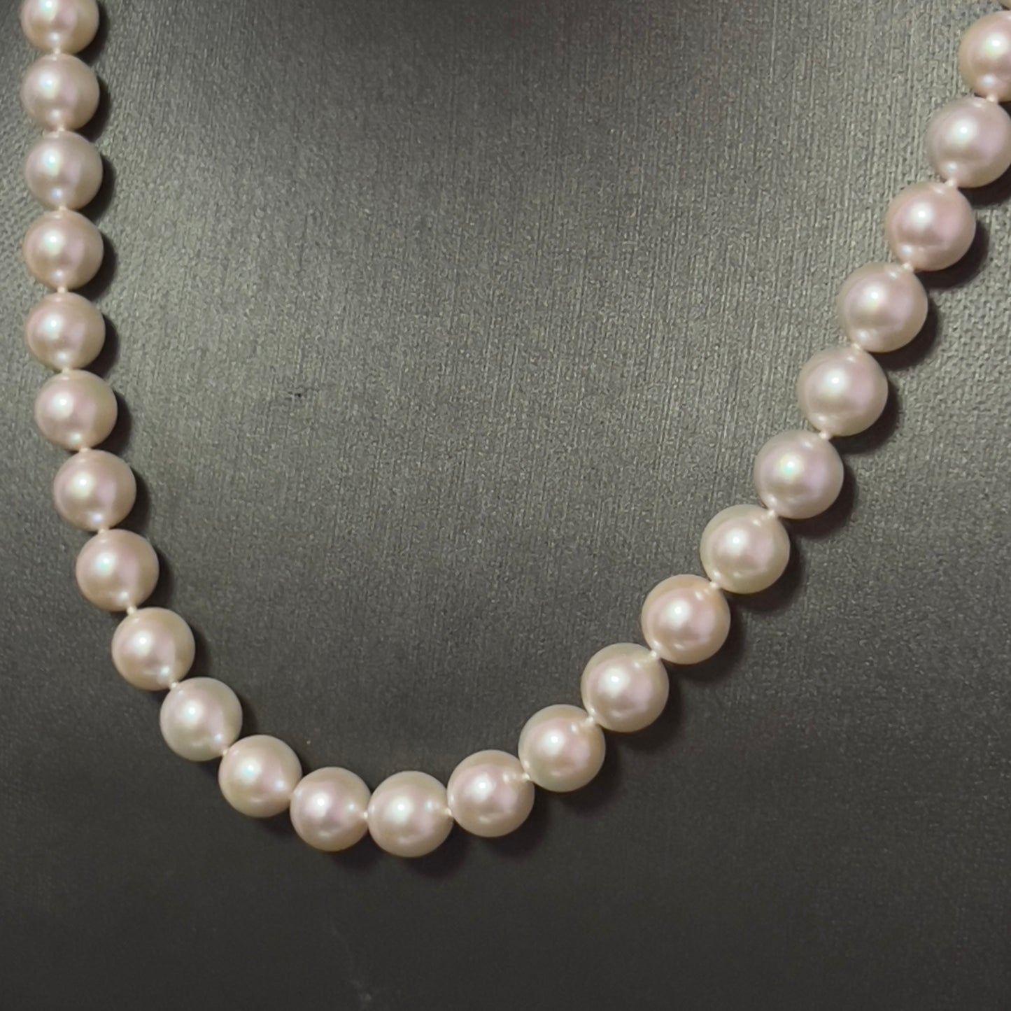 Mikimoto Estate Akoya Pearl Necklace 18" 18k Gold 8.5 mm Certified $15,300 410294