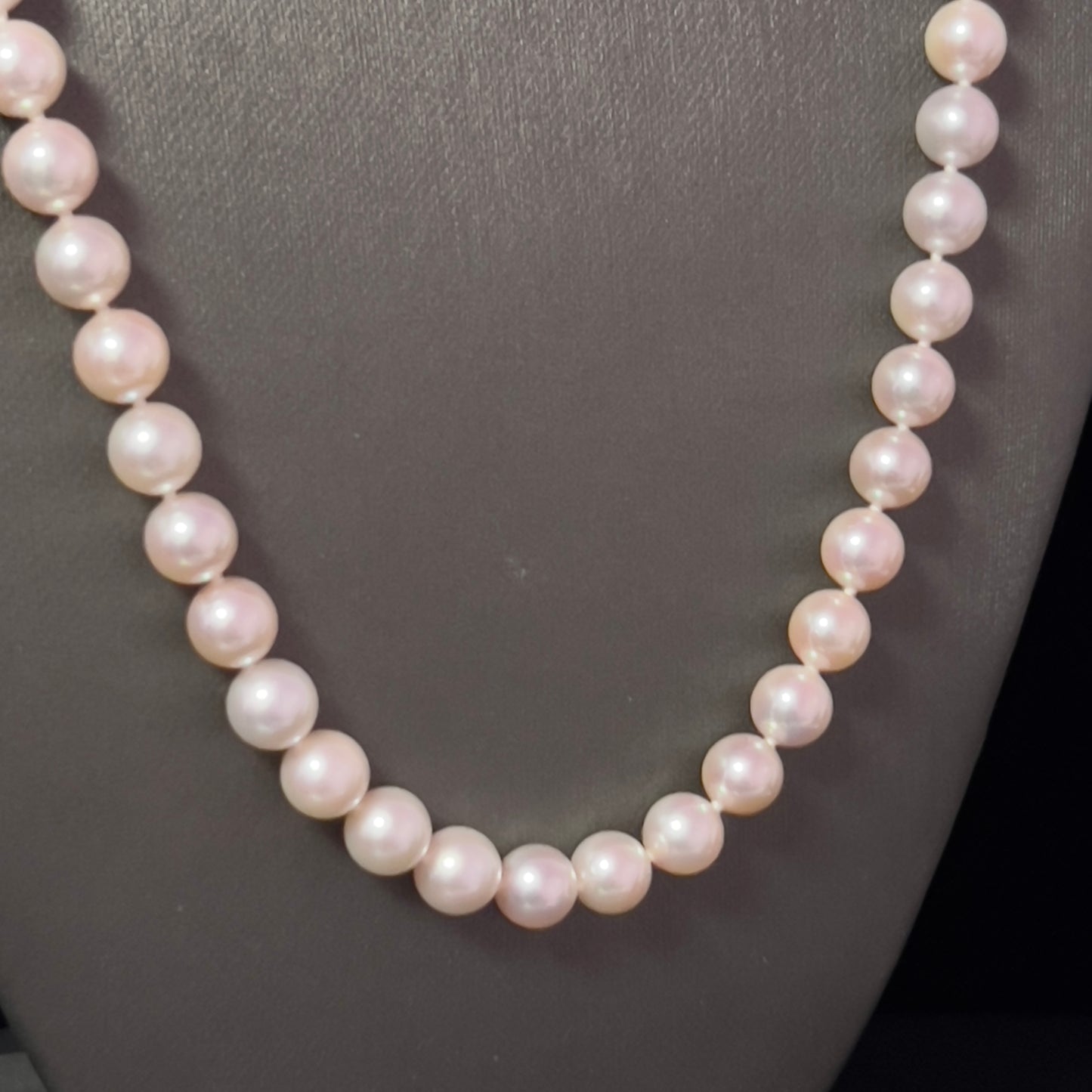 Akoya Pearl Diamond Necklace 22" 18k Gold 8.5 mm Certified $4,950 311037