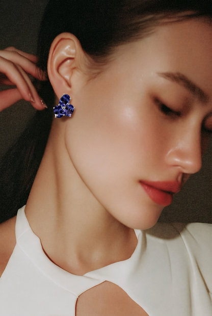 Natural Tanzanite Diamond Stud Earrings 14k Gold 6.15 TCW Certified $4,950 601547