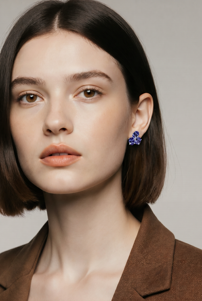 Natural Tanzanite Diamond Stud Earrings 14k Gold 6.15 TCW Certified $4,950 601547