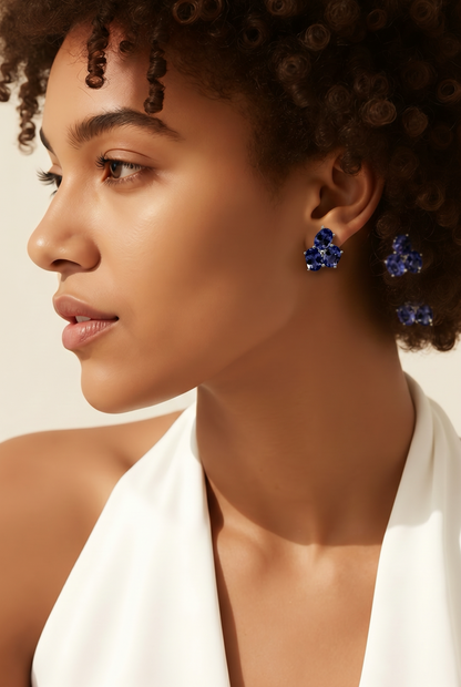 Natural Tanzanite Diamond Stud Earrings 14k Gold 6.15 TCW Certified $4,950 601547