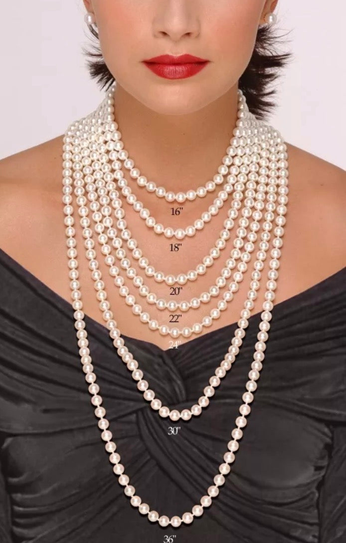 Akoya Pearl Diamond Necklace 22" 18k Gold 8.5 mm Certified $4,950 311037