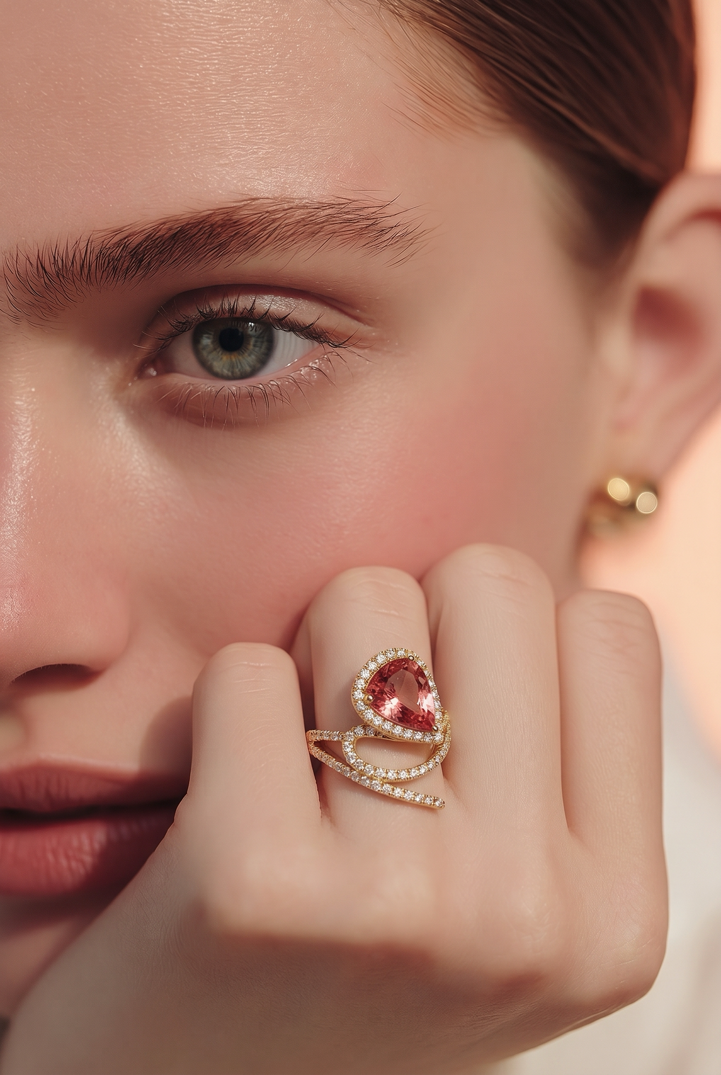 Natural Tourmaline Diamond Ring Size 6.5 14k Gold 3.3 TCW Certified $5,950 601380
