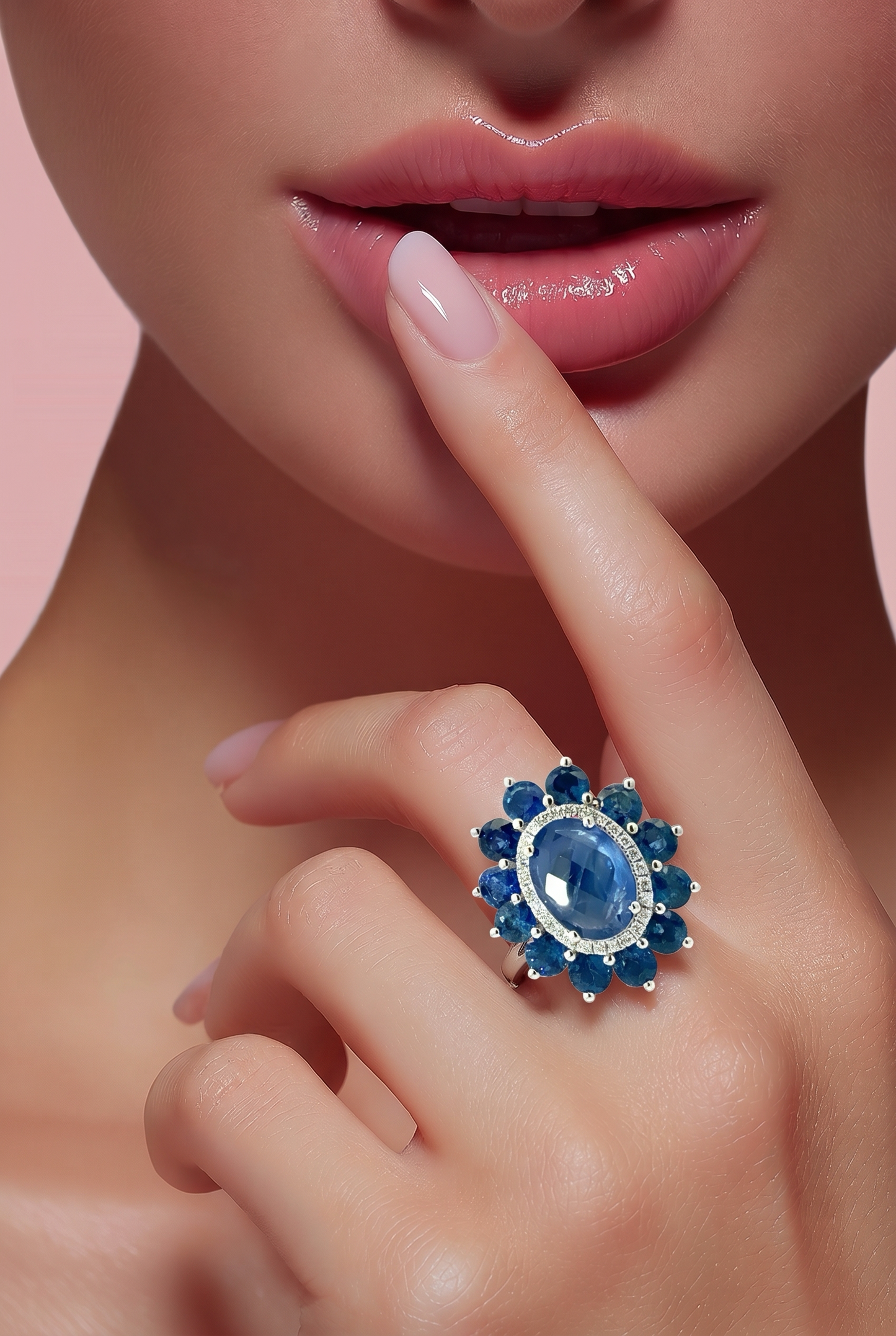 Natural Sapphire Diamond Ring Size 7 14k Gold 10.36 TCW Certified $11,950 601196