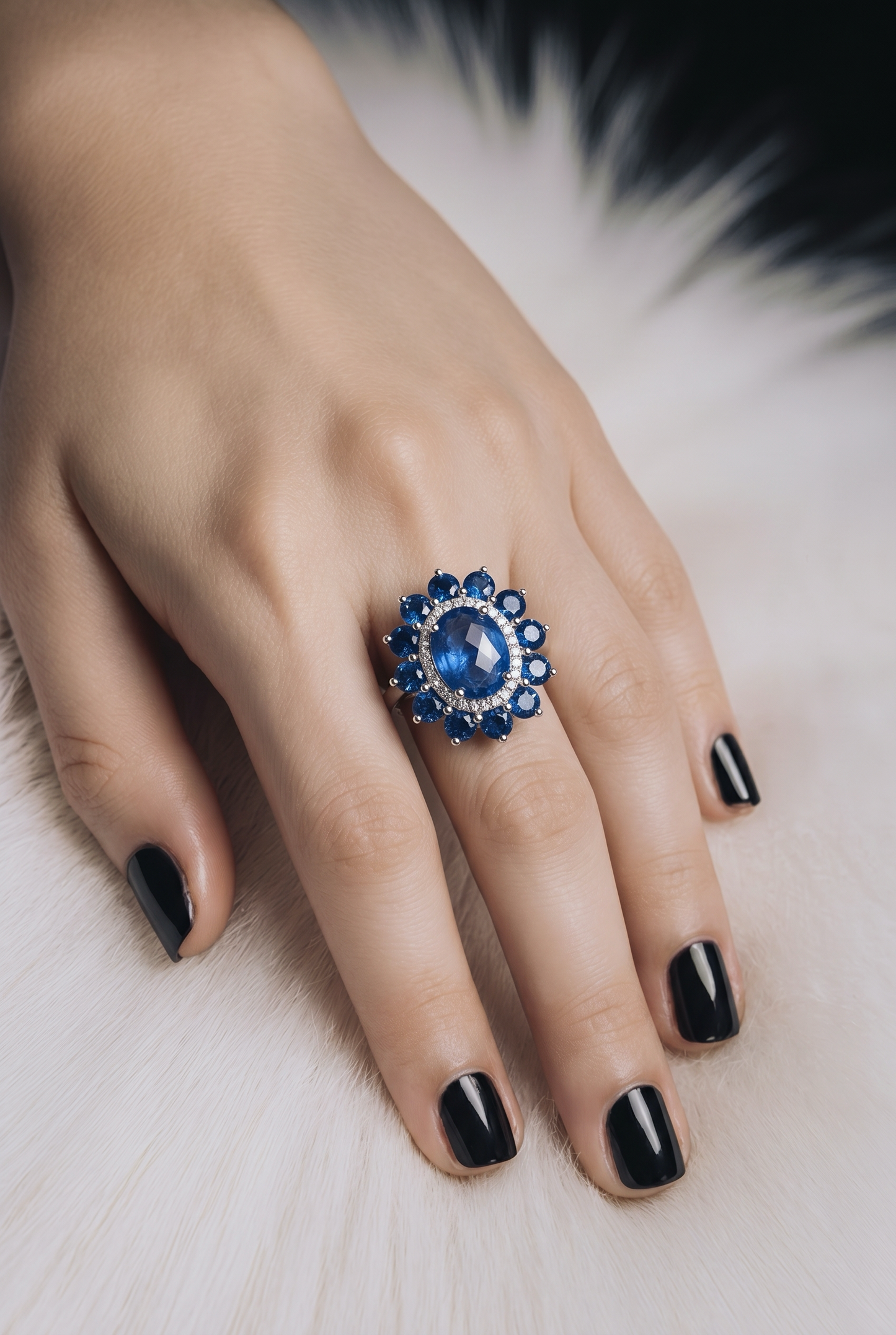 Natural Sapphire Diamond Ring Size 7 14k Gold 10.36 TCW Certified $11,950 601196
