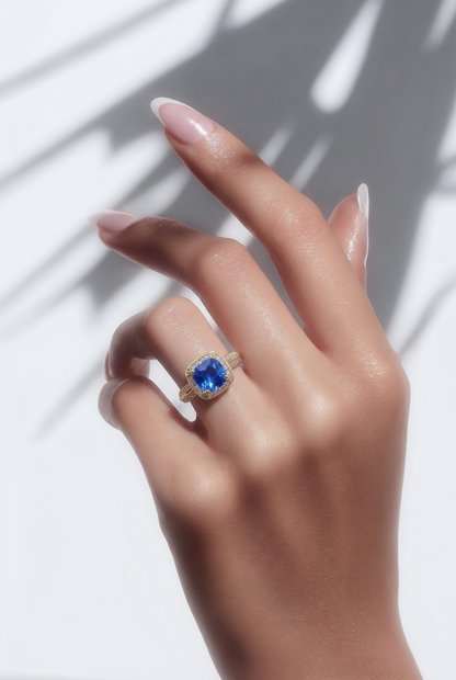 Natural Sapphire Diamond Ring Size 6.5 14k Gold 3.04 TCW Certified $6,950 601209