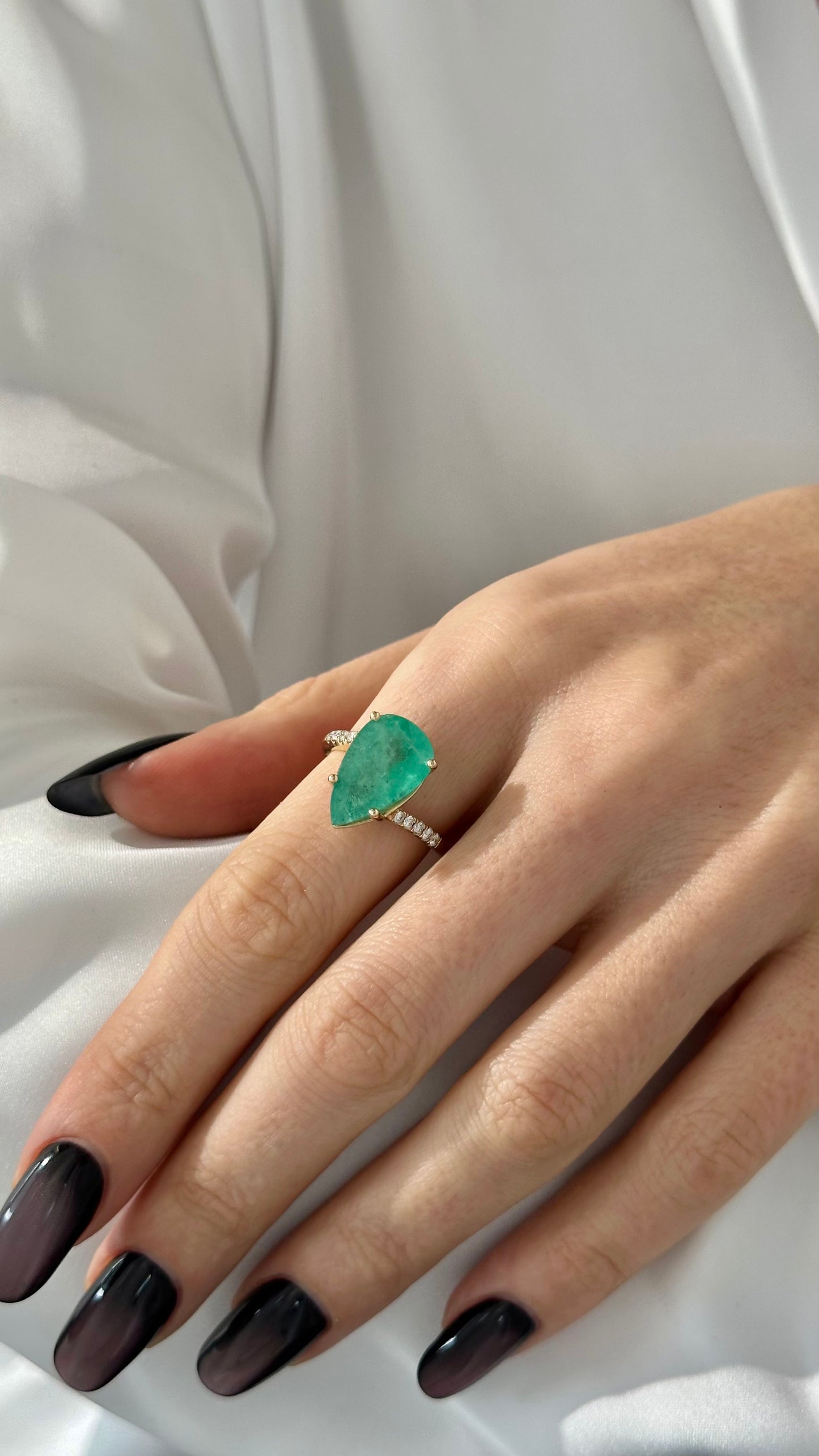 Natural Emerald Diamond Ring Size 7 14k Y Gold 7.17 TCW Certified $4,975 401582