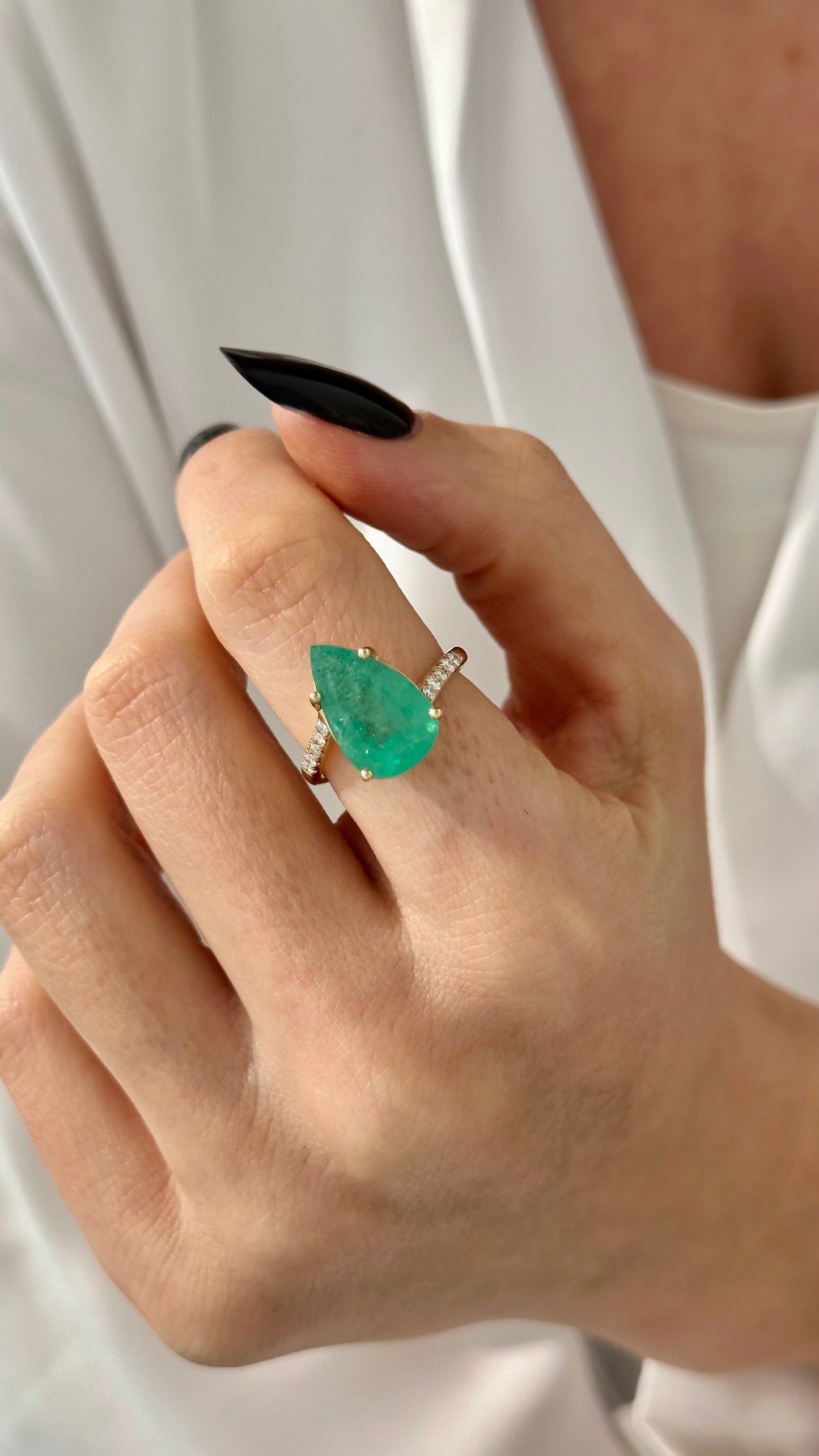 Natural Emerald Diamond Ring Size 7 14k Y Gold 7.17 TCW Certified $4,975 401582