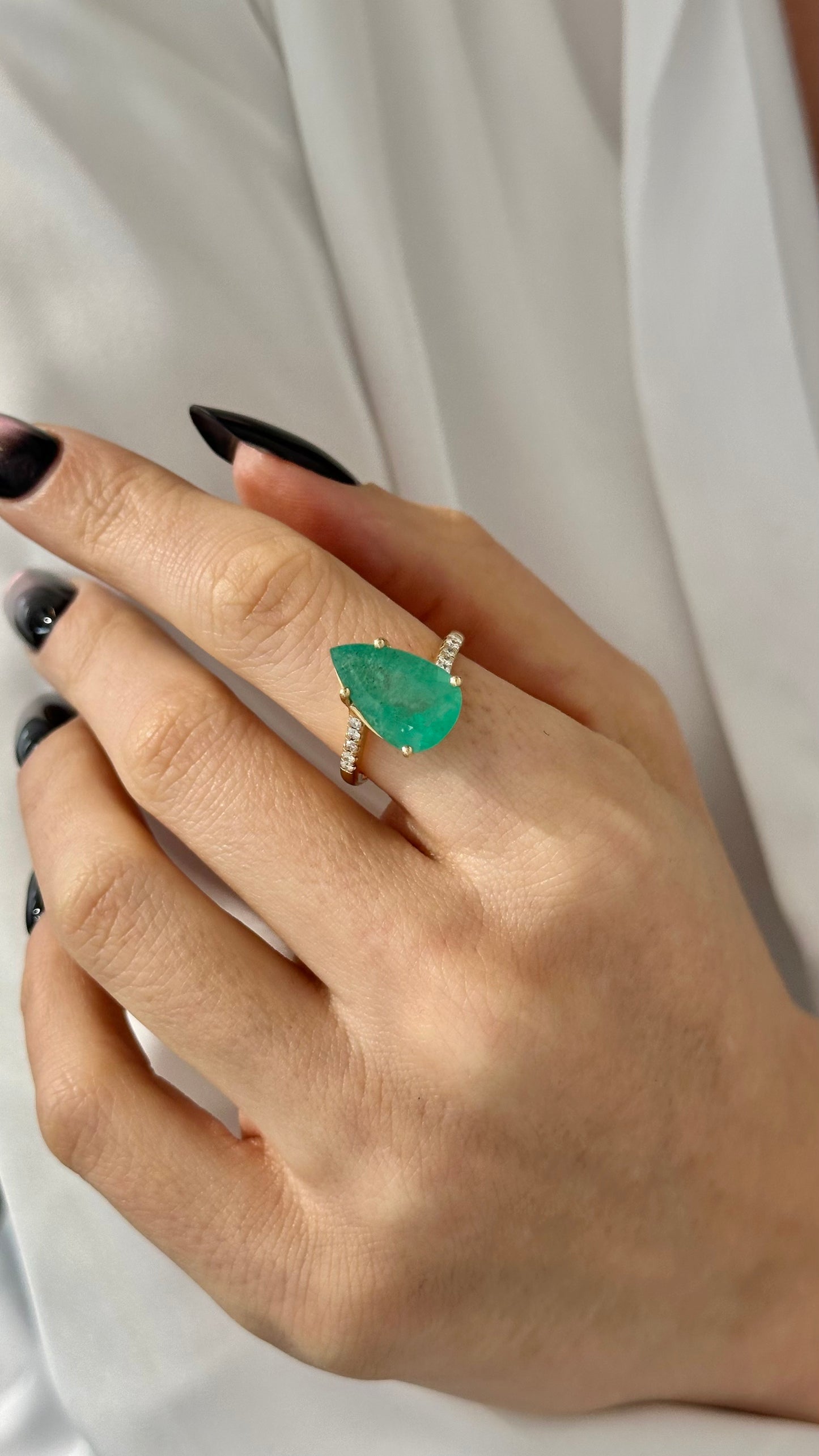 Natural Emerald Diamond Ring Size 7 14k Y Gold 7.17 TCW Certified $4,975 401582