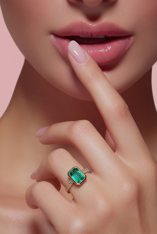 Natural Emerald Diamond Ring Size 6.5 14k Gold 1.84 TCW Certified $4,950 508585