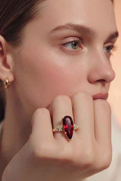 Natural Tourmaline Diamond Ring Size 7 14k Gold 5.18 TCW Certified $5,950 601216