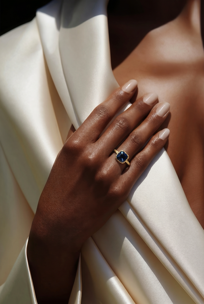 Natural Sapphire Engagement Ring Size 7 14k Gold 2.75 TCW Certified $3,950 601202