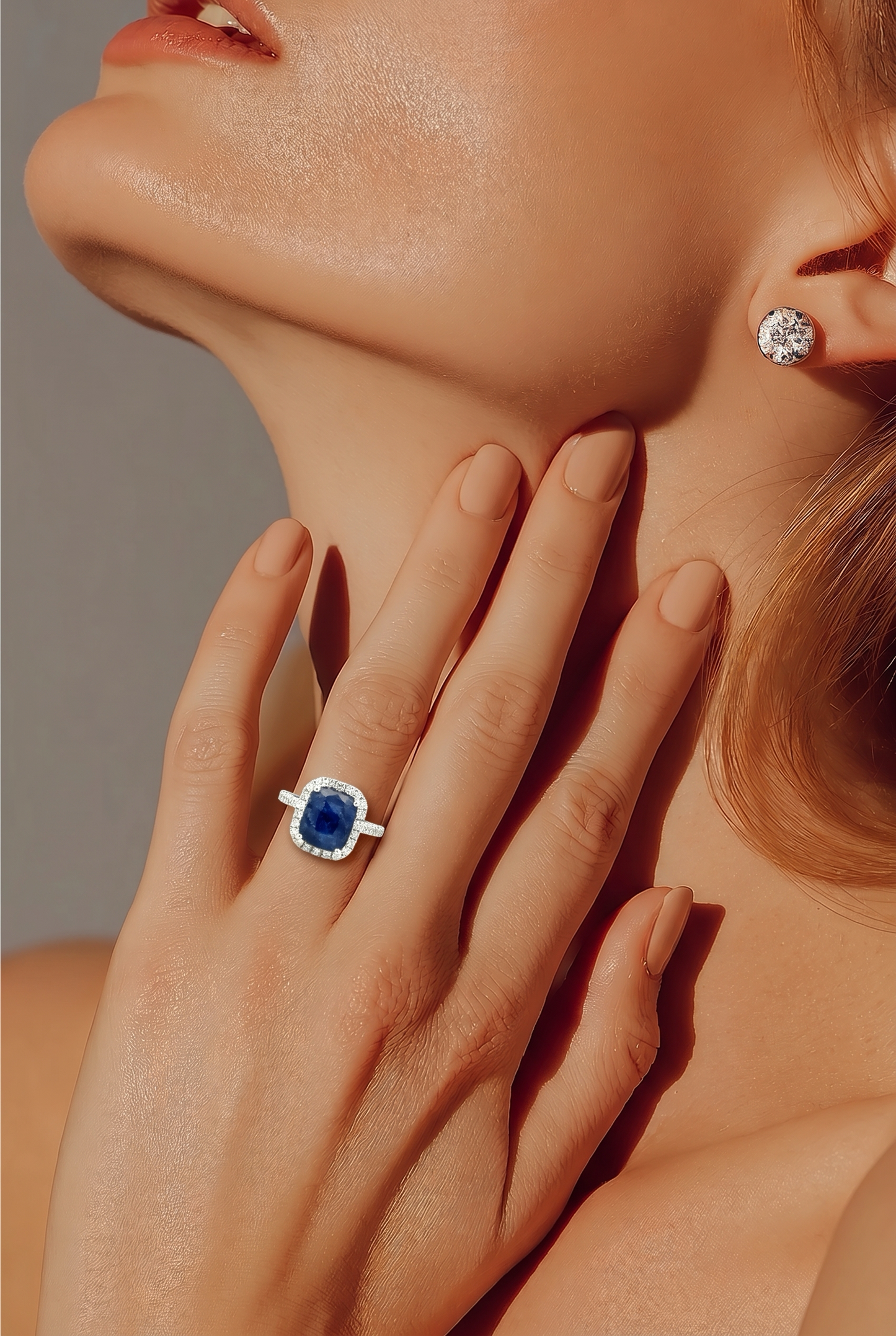 Natural Sapphire Diamond Ring Size 7 14k Gold 7.16 TCW Certified $8,950 601361