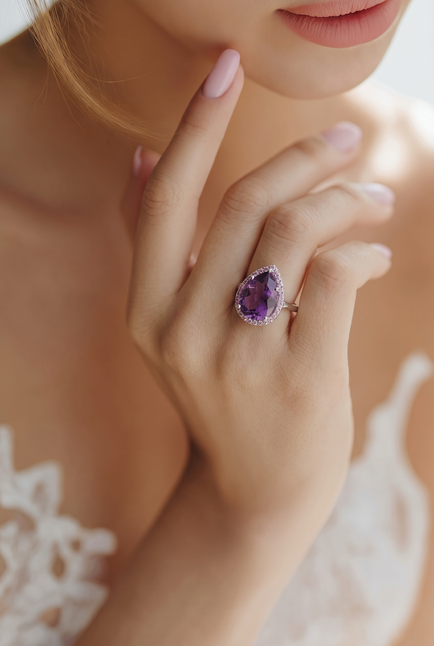 Natural Amethyst Sapphire Ring Size 6.5 14k Gold 10.07 TCW Certified $4,950 601177