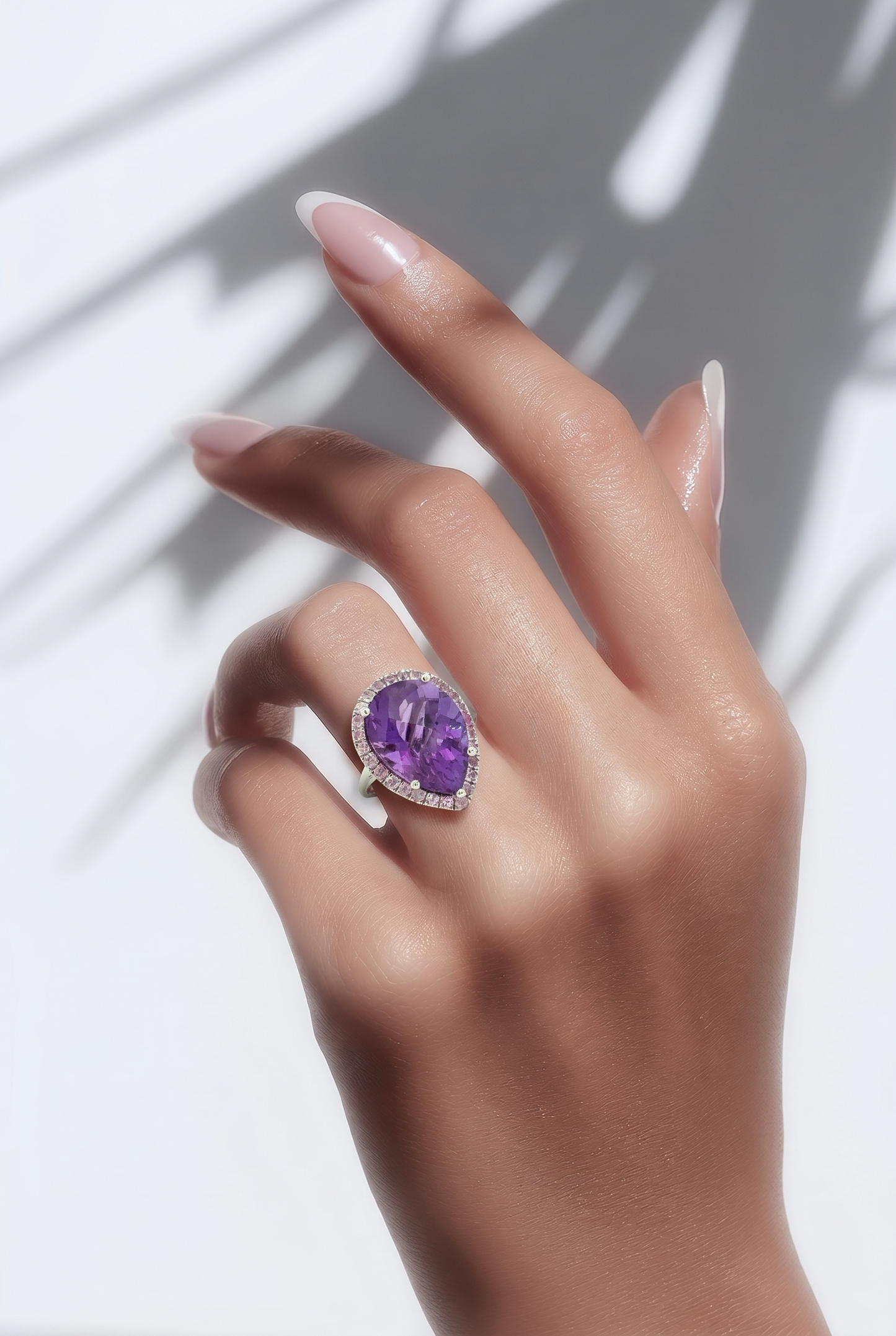 Natural Amethyst Sapphire Ring Size 6.5 14k Gold 10.07 TCW Certified $4,950 601177