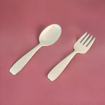 Tiffany & Co Baby Spoon & Fork Set Sterling Silver Estate TIF823