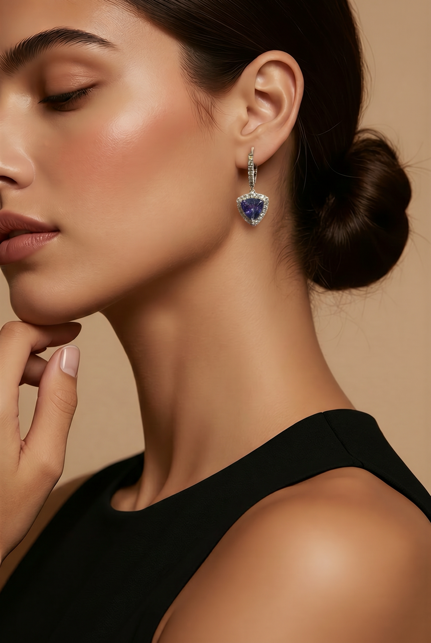 Natural Sapphire Diamond Earrings 14k Gold 4.14 TCW Certified $4,950 604426
