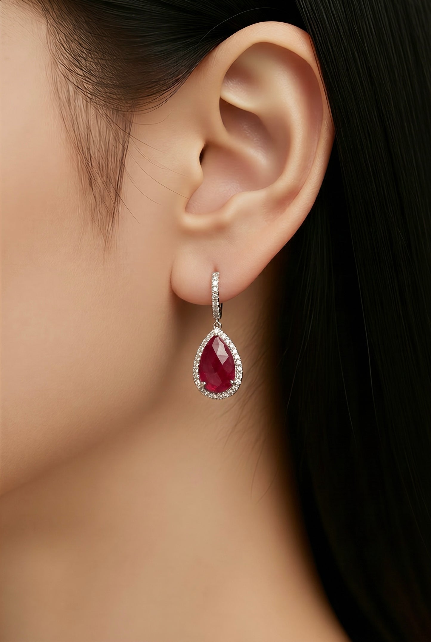 Natural Ruby Diamond Earrings 14k Gold 14.12 TCW Certified $6,950 604478