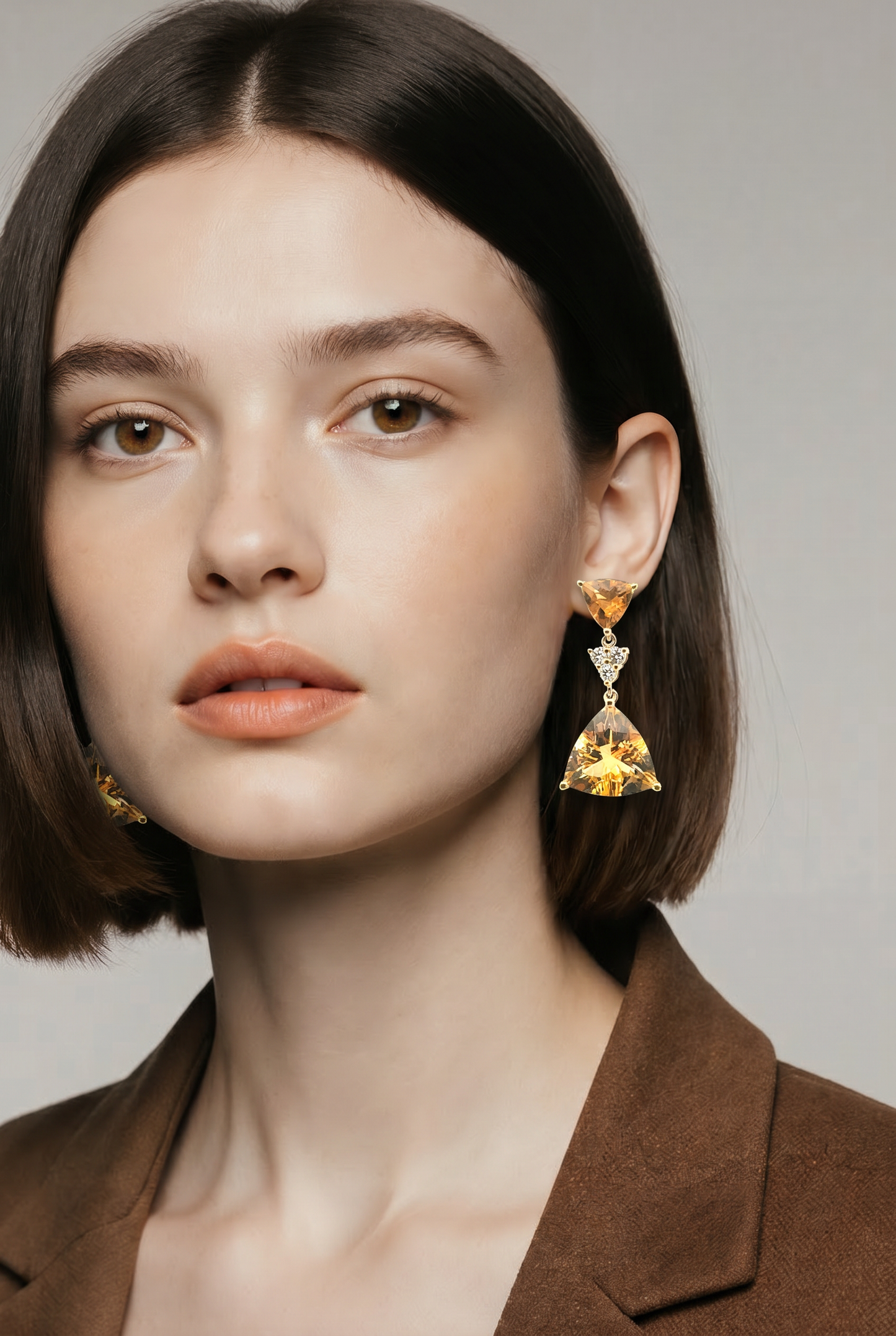 Natural Citrine Diamond Earrings 14k Gold 10.02 TCW Certified $4,950 604466