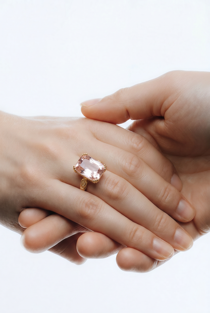Natural Kunzite Diamond Ring Size 7 14k Gold 14.5 TCW Certified $3,950 604475