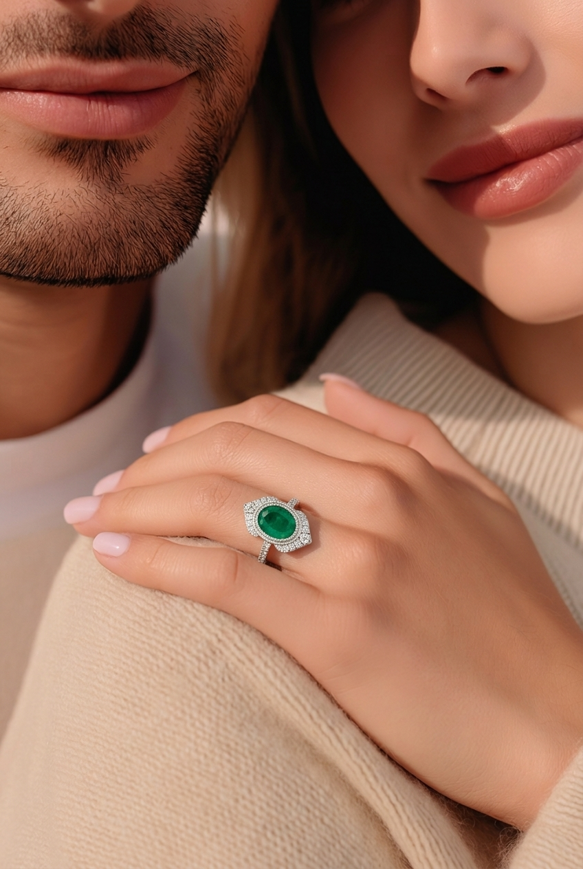 Natural Emerald Diamond Ring Size 6.5 14k Gold 2.94 TCW Certified $5,950 604447